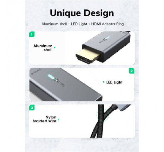 Кабель мультимедійний mini DisplayPort to HDMI 1.0m Cabletime (CA914593)