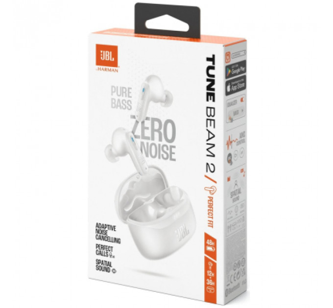 Навушники JBL Tune Beam 2 White (JBLTBEAM2WHT)
