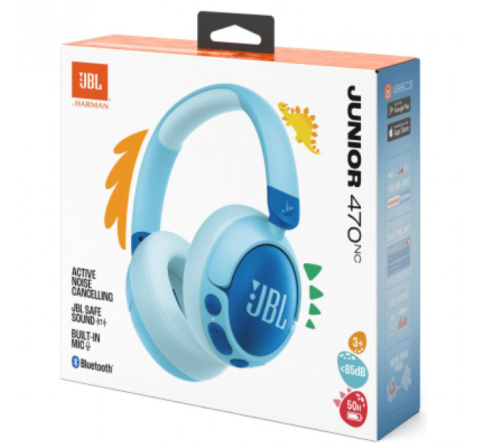 Навушники JBL JR 470 NC Blue (JBLJR470NCBLU)