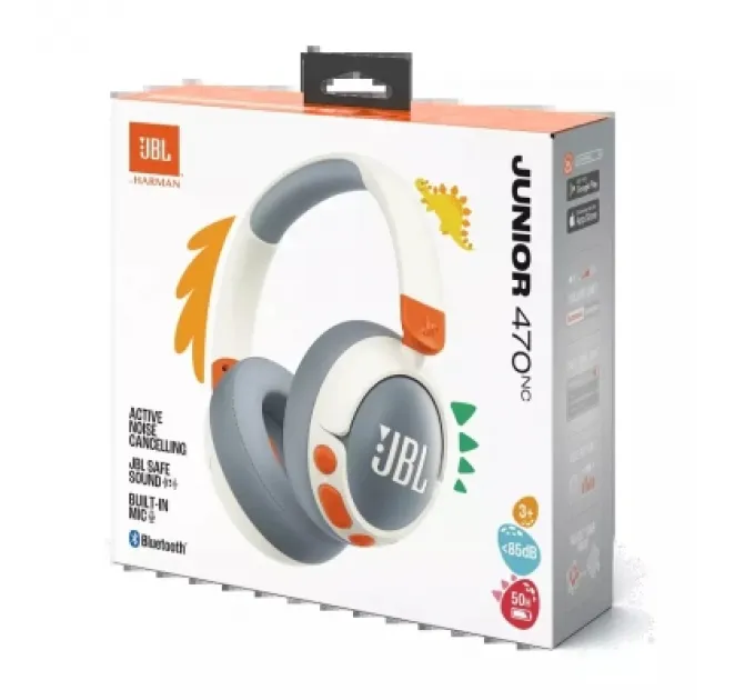Навушники JBL JR 470 NC White (JBLJR470NCWHT)