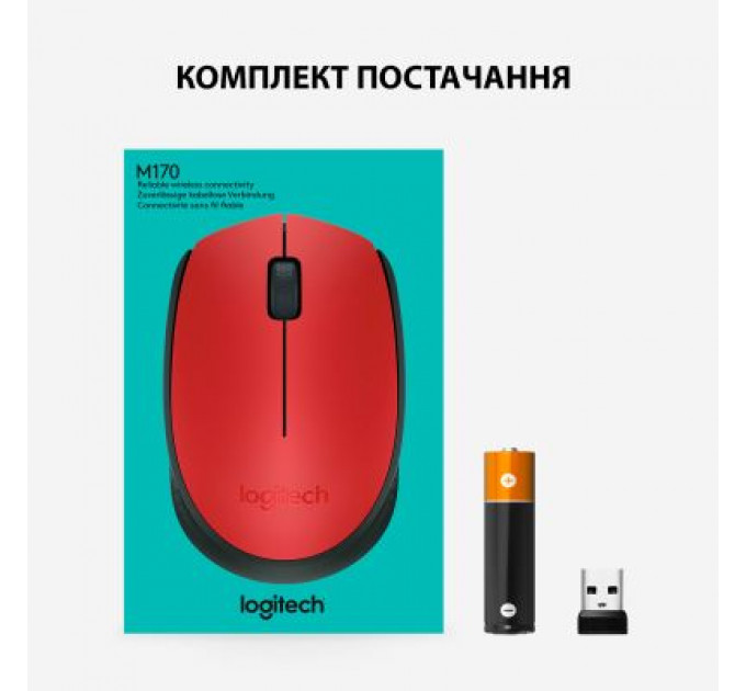 Мишка Logitech M171 Red (910-004641)