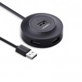 Ugreen Концентратор Ugreen 4-port 1m USB 2.0 CR106 black (20277)