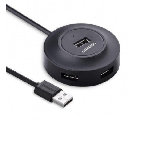 Ugreen Концентратор Ugreen 4-port 1m USB 2.0 CR106 black (20277)