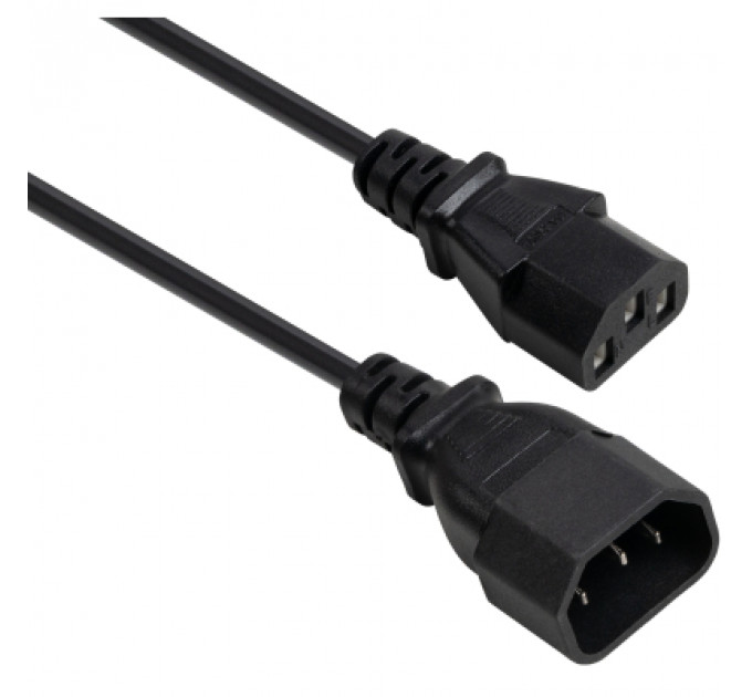 Кабель живлення C13 to C14 1.8m 0.75mm2 copper Vinga (VYPCC13141875CU)