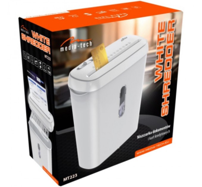 Знищувач документів Media-Tech WHITE SHREDDER (MT223) (884007)
