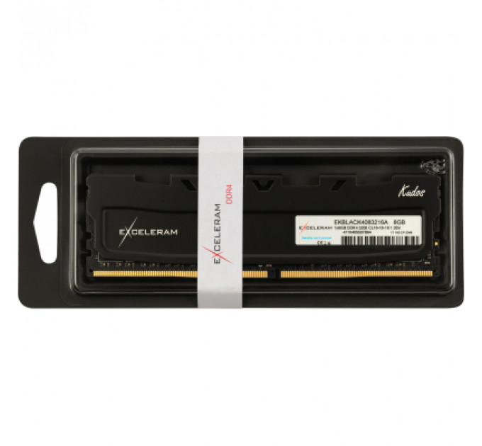 Модуль пам'яті для комп'ютера DDR4 8GB 3200 MHz Kudos Black eXceleram (EKBLACK4083216A)
