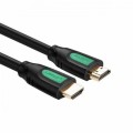 Ugreen Кабель мультимедійний HDMI to HDMI 1.0m HD101 Round (Yellow/Black) Ugreen (10115)