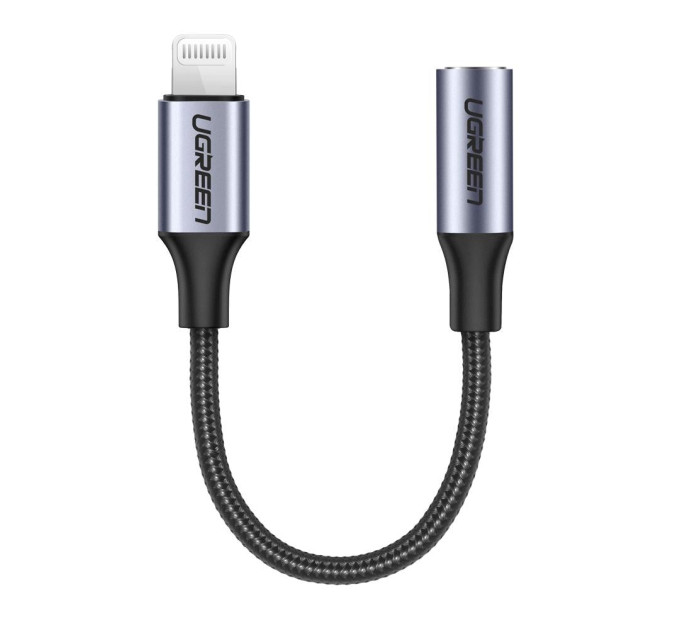 Ugreen Перехідник Lightning to 3.5mm 10cm Headphone Jack Adapter Model US211 gray Ugreen (30756)