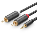 Ugreen Кабель мультимедійний AUX 3.5mm TRS to RCAx2 M/M 3.0m AV102 Black Ugreen (10512)