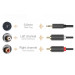 Ugreen Кабель мультимедійний AUX 3.5mm TRS to RCAx2 M/M 3.0m AV102 Black Ugreen (10512)