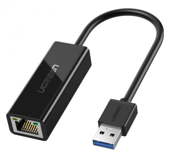 Ugreen Перехідник USB 3.0 to Ethernet RJ45 1000 Mb CR111 Black Ugreen (20256)