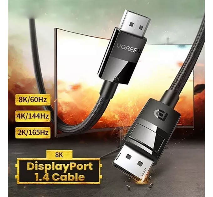 Ugreen Кабель мультимедійний Display Port to Display Port 3.0m V1.4 DP114 Ugreen (80393)