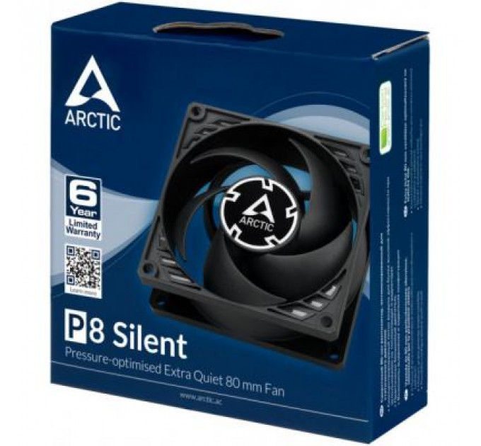 Кулер до корпусу Arctic P8 Silent black (ACFAN00152)