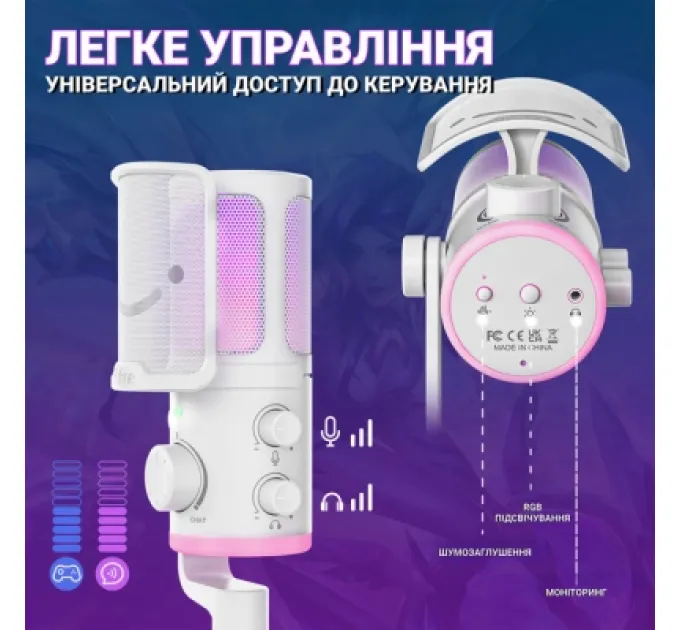 Fifine Мікрофон Fifine TAM6W White (TAM6W)