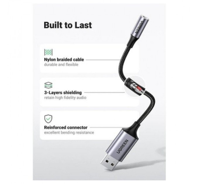 Звукова плата Ugreen CM477 black (30757)