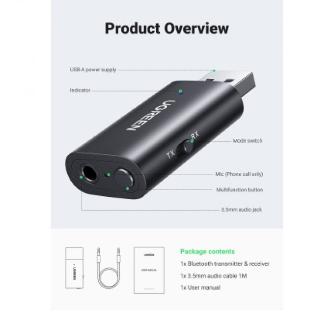 Звукова плата Ugreen CM523 (60300)
