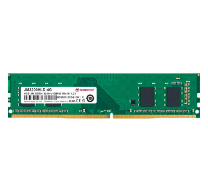 Transcend Модуль пам'яті для комп'ютера DDR4 4GB 3200 MHz Transcend (JM3200HLD-4G)