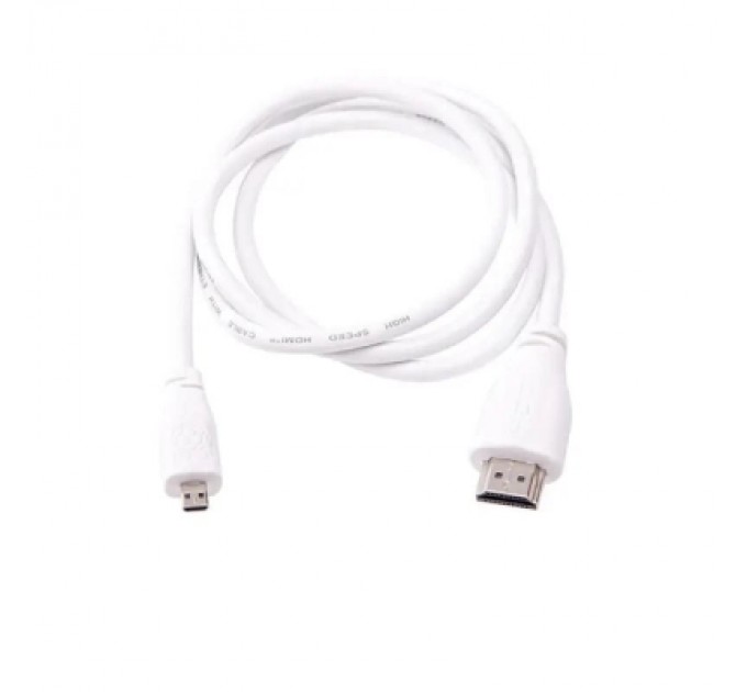 Raspberry Pi Додаткове обладнання до промислового ПК Raspberry Pi Кабель microHDMI-HDMI для Raspberry Pi 2м офіційний білий (SC0531)
