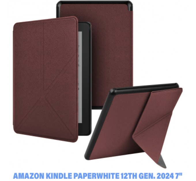 Чохол до електронної книги BeCover Ultra Slim Origami Amazon Kindle Paperwhite 12th Gen. 2024 7" Red Wine (712842)