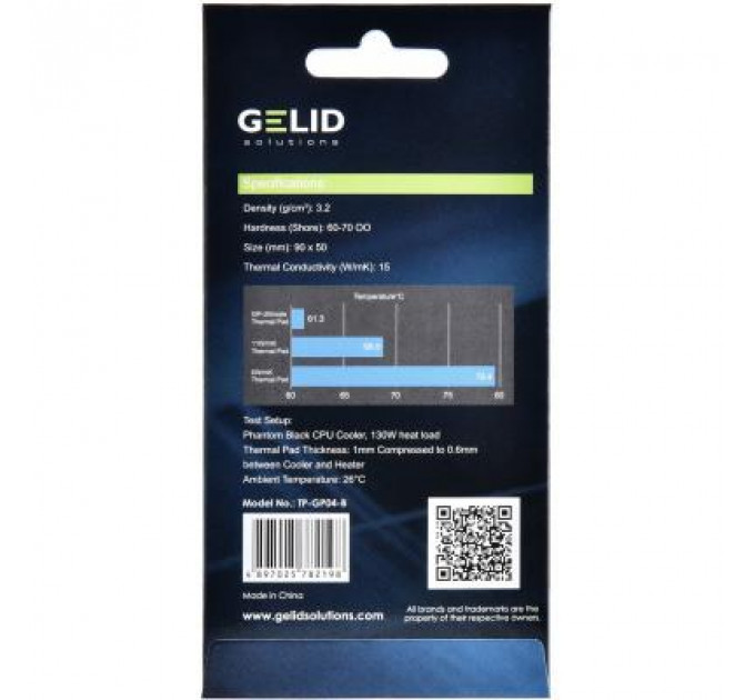 Термопрокладка Gelid Solutions GP-Ultimate 90x50x1.0 mm (TP-GP04-B)