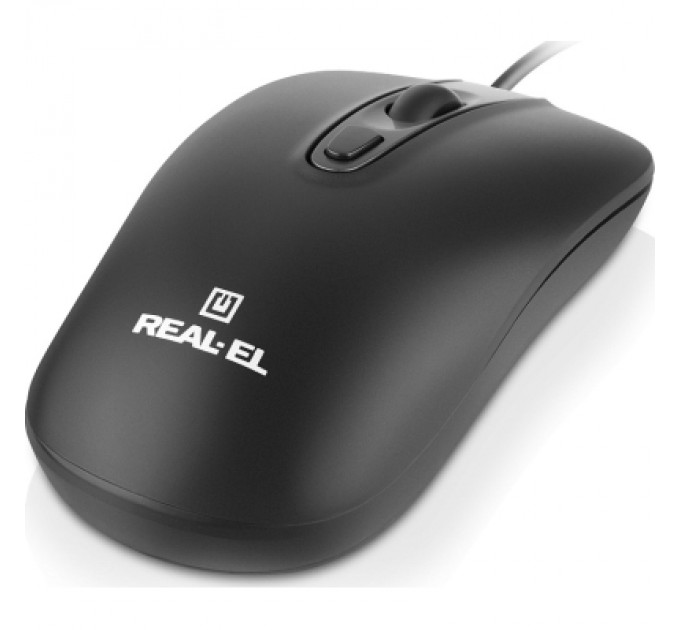 Мишка REAL-EL RM-222 USB Black/Gray (EL123200040)