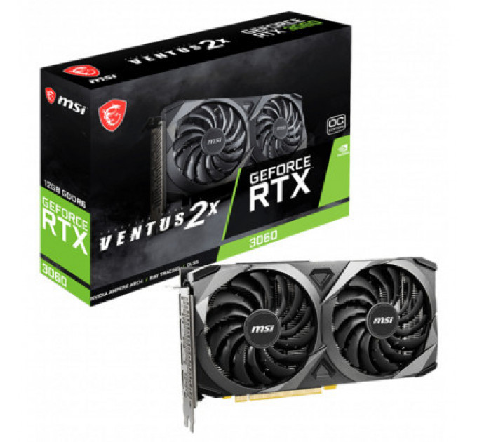 Відеокарта MSI GeForce RTX3060 12Gb VENTUS 2X OC (RTX 3060 VENTUS 2X 12G OC)