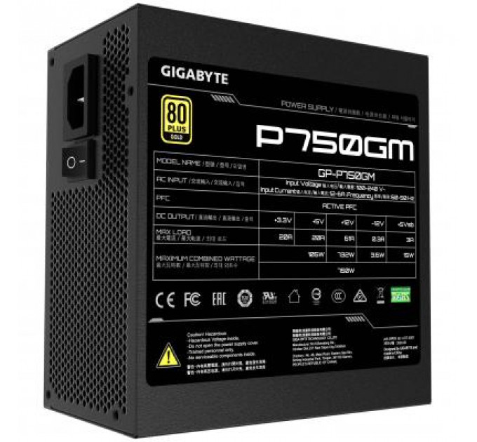 Блок живлення GIGABYTE 750W (GP-P750GM)