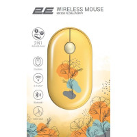 Мишка 2E MF300 FLORAPOPPY Silent Silent Wireless/Bluetooth Yellow (2E-MF300WFLORAYW)