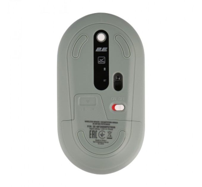 Мишка 2E MF300 PETSDOGS Silent Wireless/Bluetooth Green (2E-MF300WPETSGN)