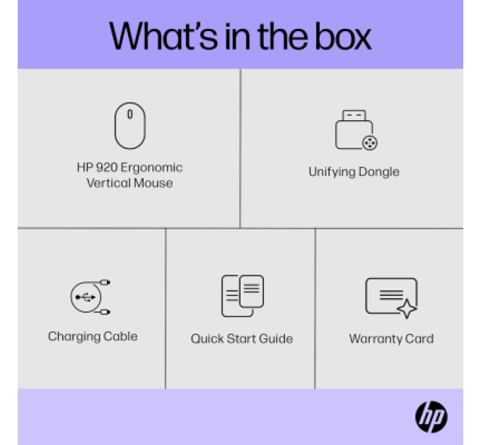 HP Мишка HP 920 Ergonomic Vertical Wireless/Bluetooth Black (6H1A4AA)