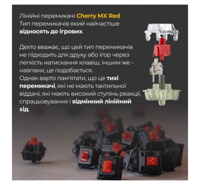 Ducky Клавіатура Ducky One 3 SF Cherry MX Red RGB UA USB Black (DKON2167ST-RUAPXCLAWSC1)