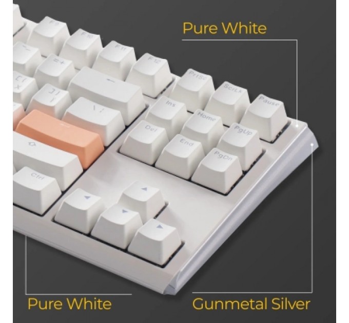 Ducky Клавіатура Ducky One 3 TKL Cherry MX Blue RGB UA USB White (DKON2187ST-CUAPXPWWWSC1)