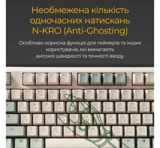 Ducky Клавіатура Ducky One 3 TKL Cherry MX Silent Red UA USB Cream (DKON2187-SUAPXМAEGGC1)