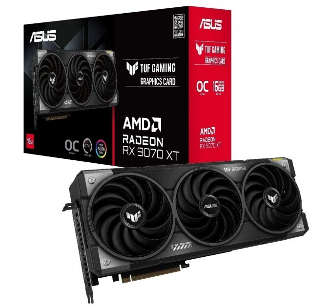 Відеокарта ASUS Radeon RX 9070 XT 16Gb TUF OC GAMING (TUF-RX9070XT-O16G-GAMING)