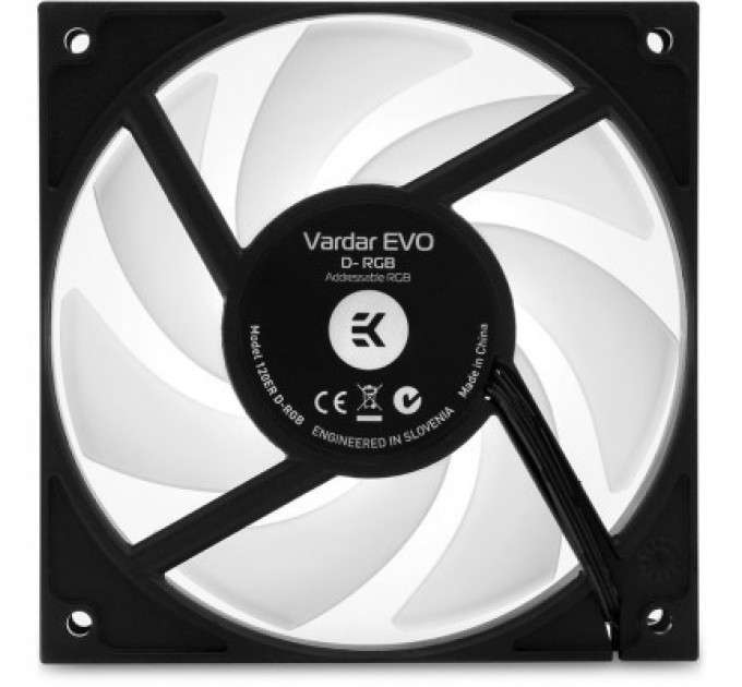 Кулер до корпусу Ekwb EK-Vardar EVO 120ER D-RGB (500-2200 RPM) - White (3831109825372)