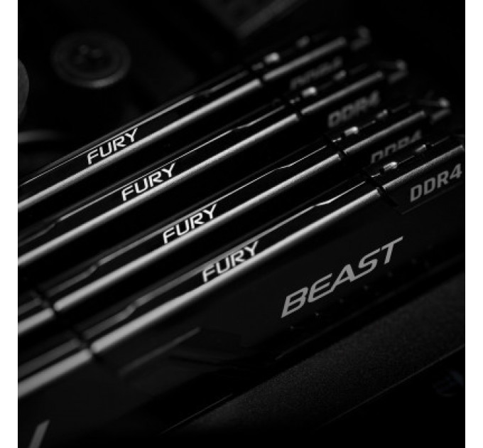 Модуль пам'яті для комп'ютера DDR4 16GB (2x8GB) 2666 MHz Fury Beast Black Kingston Fury (ex.HyperX) (KF426C16BBK2/16)