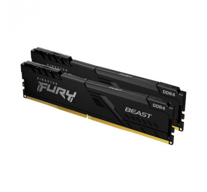 Модуль пам'яті для комп'ютера DDR4 64GB (2x32GB) 3600 MHz Fury Beast Black Kingston Fury (ex.HyperX) (KF436C18BBK2/64)