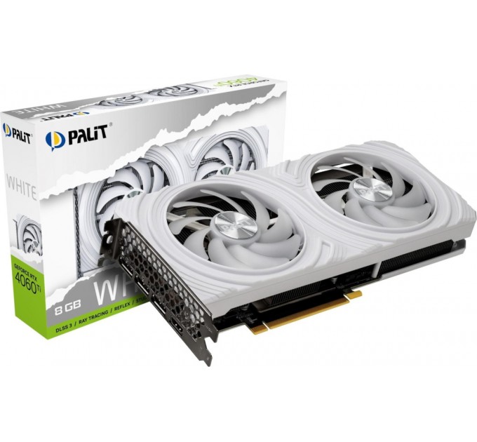 Palit Відеокарта GF RTX 4060 Ti  8GB GDDR6 White Palit (NE6406T019P1-1048L)