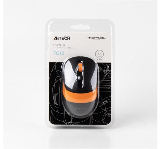 Миша бездротова A4Tech FG10 Black/Orange USB