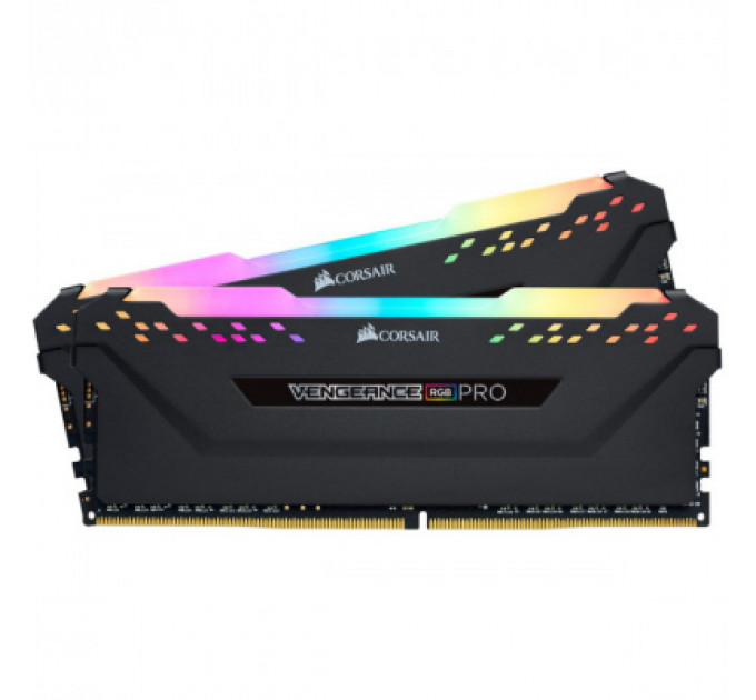 Модуль пам'яті для комп'ютера DDR4 16GB (2x8GB) 3600 MHz Vengeance RGB Pro Black Corsair (CMW16GX4M2D3600C18)