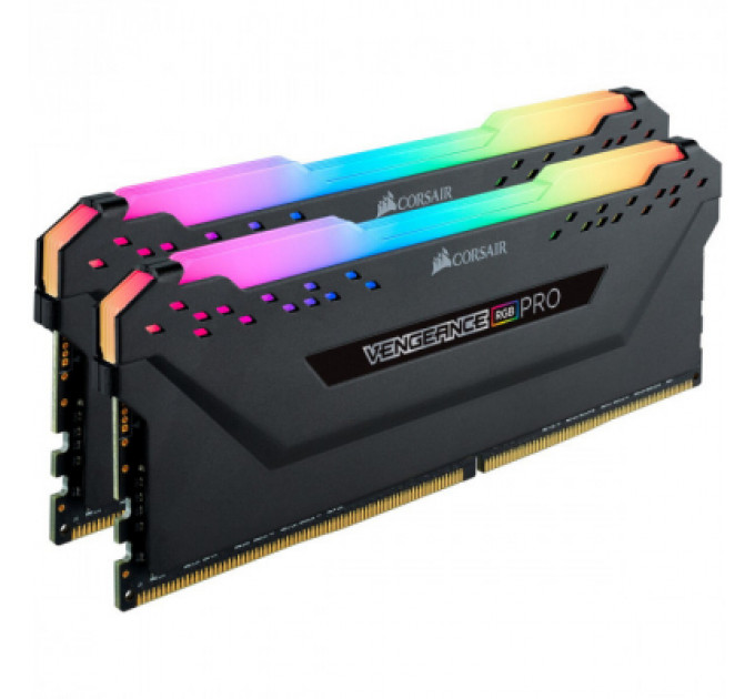 Модуль пам'яті для комп'ютера DDR4 16GB (2x8GB) 3600 MHz Vengeance RGB Pro Black Corsair (CMW16GX4M2D3600C18)