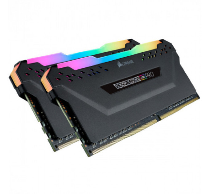 Модуль пам'яті для комп'ютера DDR4 16GB (2x8GB) 3600 MHz Vengeance RGB Pro Black Corsair (CMW16GX4M2D3600C18)