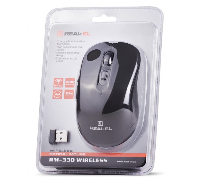 Миша бездротова REAL-EL RM-330 Black