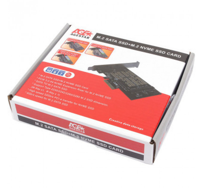 Контролер AgeStar PCIe 3.0 X2 for SSD M.2 NVMe (AS-MC02)