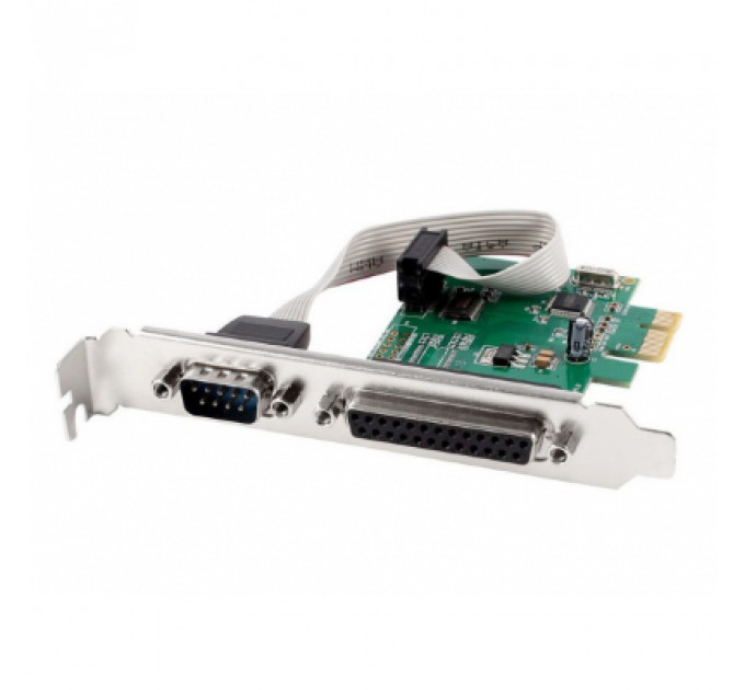 Контролер Gembird PCIe for COM and LPT low profile (PEX-COMLPT-01)