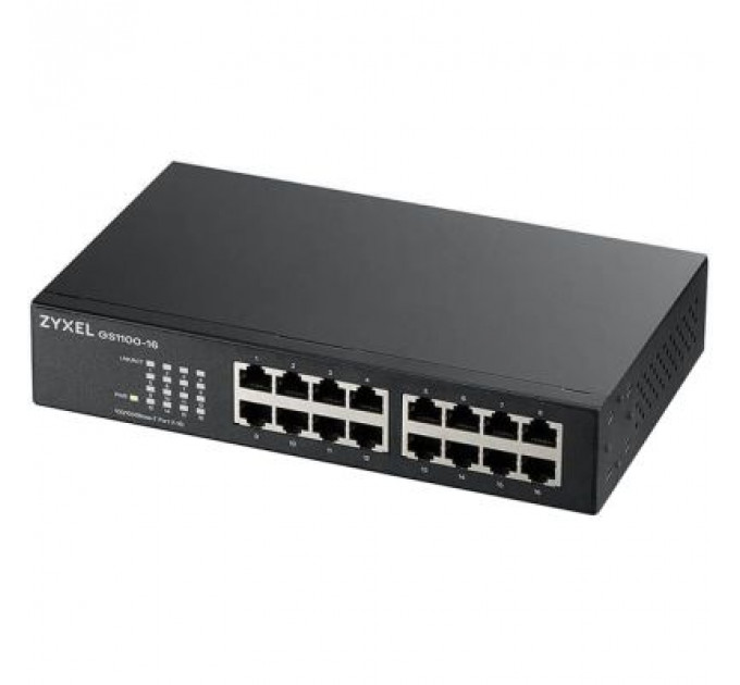 Комутатор мережевий ZyXel GS1100-16 (GS1100-16-EU0103F)