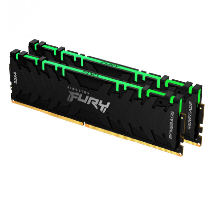 Модуль пам'яті для комп'ютера DDR4 16GB (2x8GB) 4266 MHz Renegade RGB Black Kingston Fury (ex.HyperX) (KF442C19RBAK2/16)