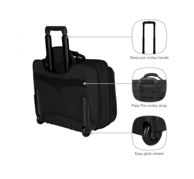 Сумка для ноутбука Wenger 16" Granada, Wheeled Case, Black (600659)