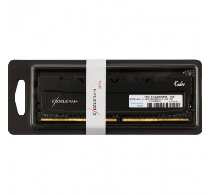Модуль пам'яті для комп'ютера DDR4 8GB 2666 MHz Black Kudos eXceleram (EKBLACK4082619A)