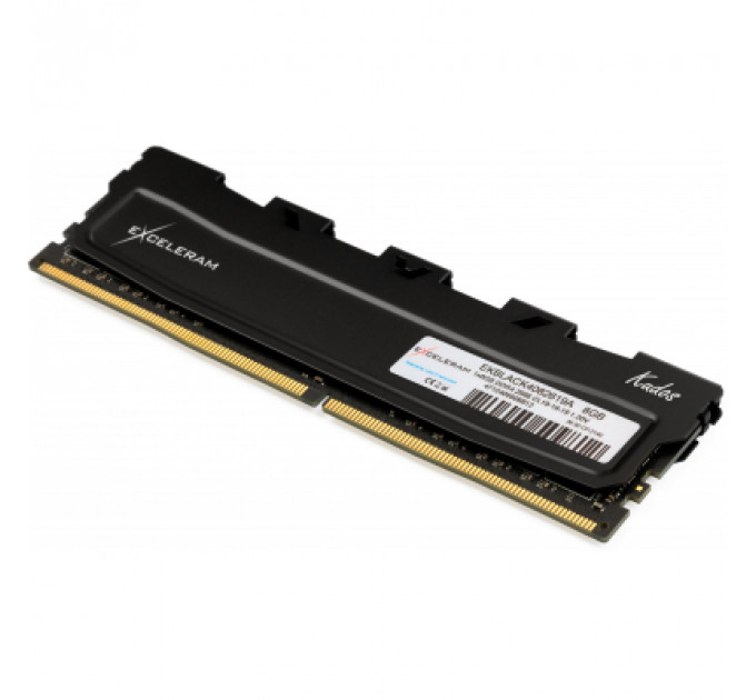 Модуль пам'яті для комп'ютера DDR4 8GB 2666 MHz Black Kudos eXceleram (EKBLACK4082619A)